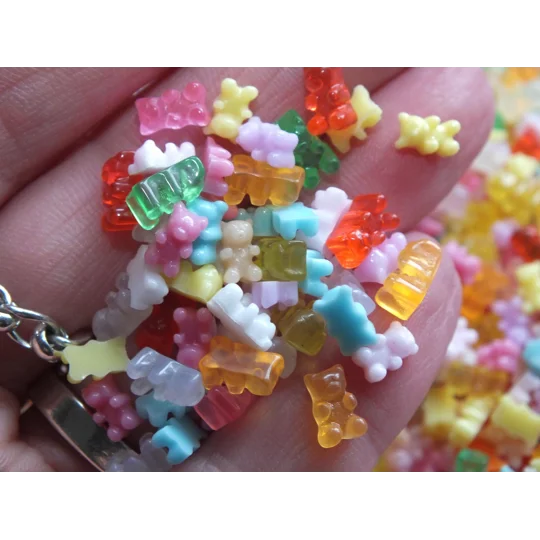20 Pcs TINY Miniature Mini Resin Teddy Bear Fake Candy 1/12th scale Nail Art 7mm x 4mm