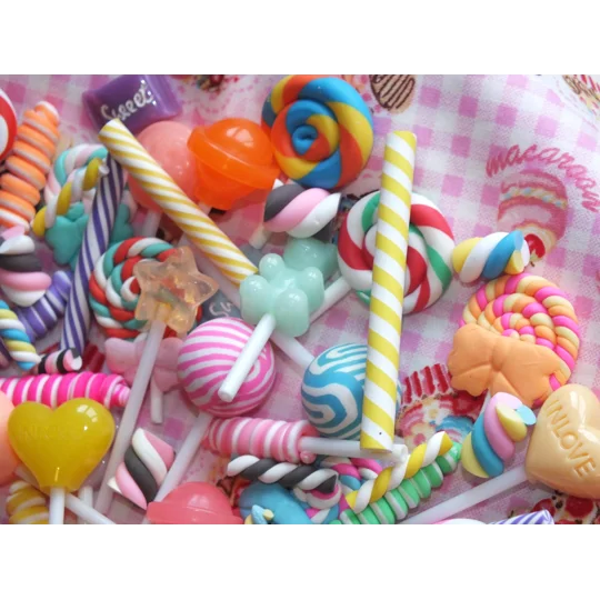 50 Pcs Clay Time! Fake Prop Display Candy Resin & Polymer Clay Handmade 3D Sweets