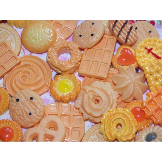 50 Pcs Biscuits & Cookies Churros Pretzel Jammy Dodger Waffle Cake Donut Danish Style FAKE Bake Food