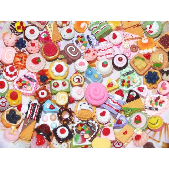 50 Pcs Fake Cream Cakes Donuts Cookies Pastries Food 15mm-30mm