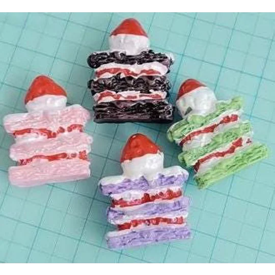 4pcs Delicious Large Fake Whipped Cream Cakes Mille Fois Pastries Topped With Fruit Dolls Play Non E