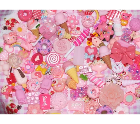 Pink Theme 50 Pcs Bulk Buy Wholesale Fake Sweets Flump Candy Lollipop