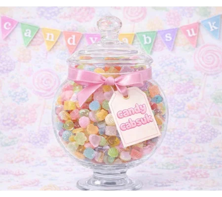 50 Pcs SO REALISTIC Fake Prop Sugar Coated Jelly Tots Cubes Dolls Food Mixed Candy Resin Flatback 3D