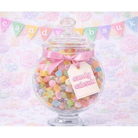 50 Pcs SO REALISTIC Fake Prop Sugar Coated Jelly Tots Cubes Dolls Food Mixed Candy Resin Flatback 3D