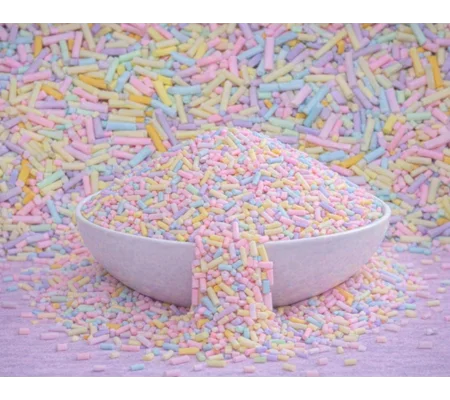 Pastel Mix 20g Bag FAKE Polymer Clay Ice Cream Sprinkles 100's & 1000's Topping Craft DIY