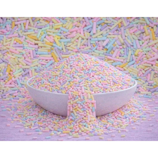 Pastel Mix 20g Bag FAKE Polymer Clay Ice Cream Sprinkles 100's & 1000's Topping Craft DIY