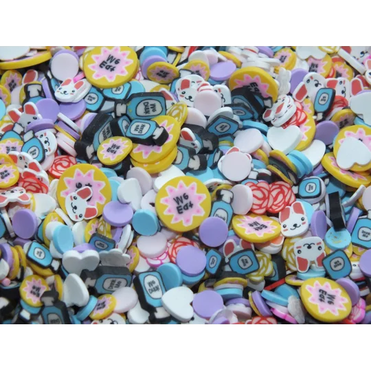 20g Bag Exclusive "Alice" Tea Party Polymer Clay Sprinkles Slices Nail Art Slime Filler Bunny Eat Me