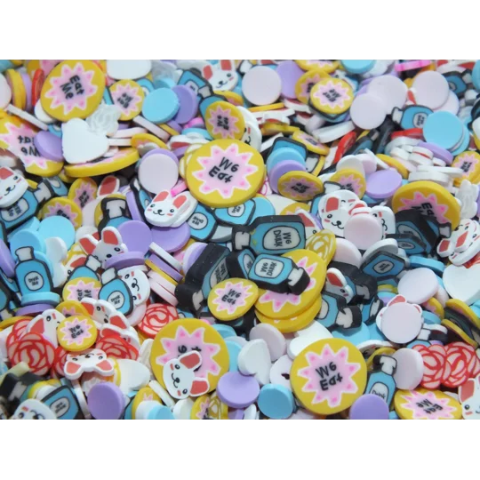 20g Bag Exclusive "Alice" Tea Party Polymer Clay Sprinkles Slices Nail Art Slime Filler Bunny Eat Me