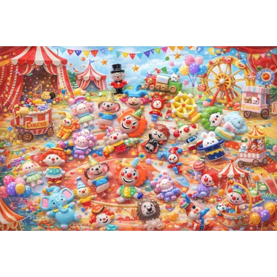 20 Pcs New Designs Mixed Circus Fun Clown Jester Big Wheel Fairground Cartoon Resin Flatback Cabocho