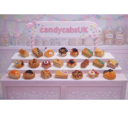 10pcs Delicious Fake Cream Cakes Donuts Cookies Pastries Fake Food Plates & Bowls Dolls Play Non Edi