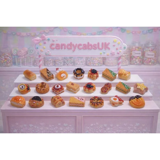 10pcs Delicious Fake Cream Cakes Donuts Cookies Pastries Fake Food Plates & Bowls Dolls Play Non Edi