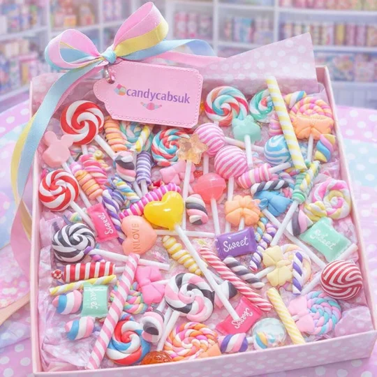 50 Pcs Clay Time! Fake Prop Display Candy Resin & Polymer Clay Handmade 3D Sweets