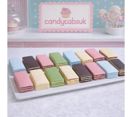 10pcs FAKE FOOD Colourful Wafer Biscuits Cookies Cakes Dolls Play Non Edible 18mm-24mm 3D Not Flatba