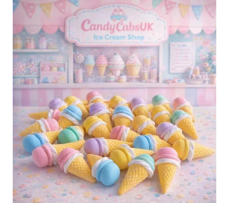 6pcs Delicious Fake Ice Cream Cones Dolls Play Non Edible 3D Not Flatback Resin Polymer Clay approx