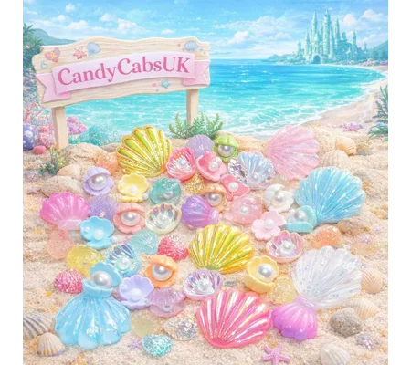 20 Pcs Shells Mixed Flatback Sea Side Large & Small AB Ombre Beach Craft Kit