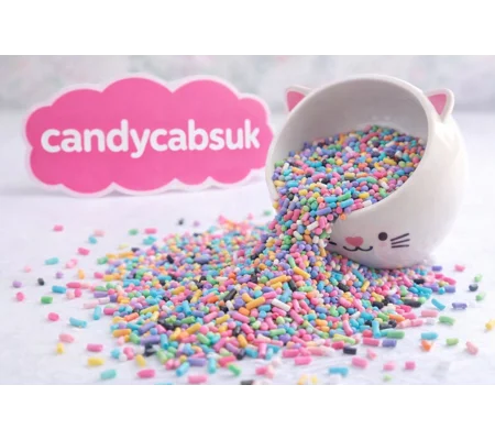 Extra Bright colours 20g Bag FAKE Polymer Clay Ice Cream Sprinkles 100's & 1000's Topping Craft