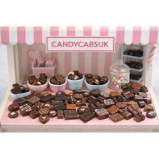 50 Pcs FAKE Milk and Dark Chocolate & Cookie Candy Resin Flatback Cabochons Sweets Food