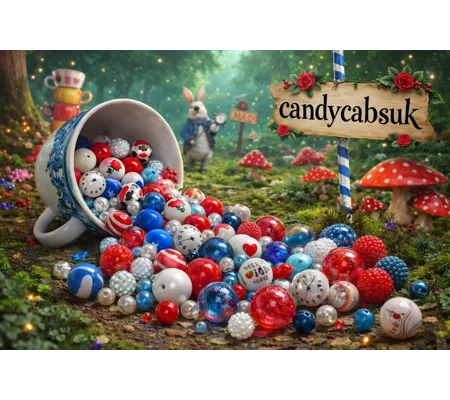 50 Pcs Red White & Blue Alice Mix Bubblegum Round Beads Assorted Mix 6mm-20mm Xmas Craft DIY Pen/Bra