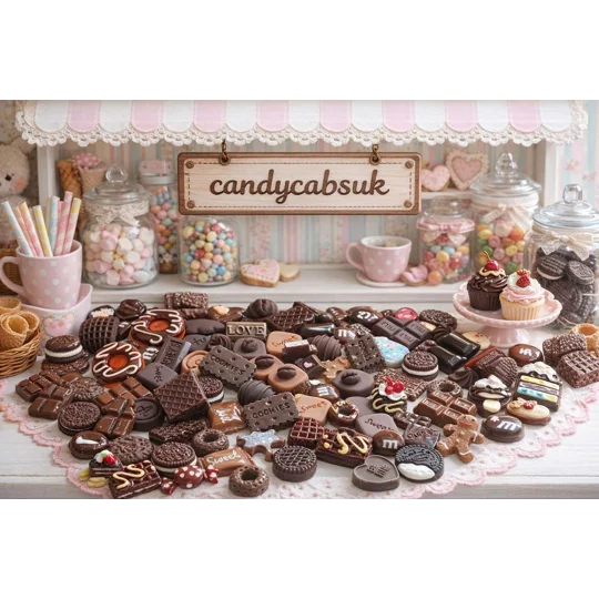 50 pcs Fun Mixed Resin & Clay Chocolate Mix Cookies Cakes Sweets Flatback 3D