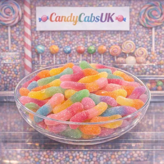 20 PcREALISTIC Fake Prop "Sugar" Coated Frosted Jelly Mixed Candy Resin Flatback 3D Sweets Worms