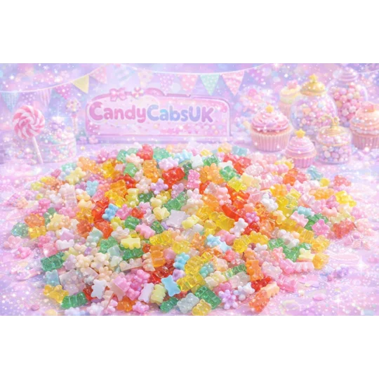 20 Pcs TINY Miniature Mini Resin Teddy Bear Fake Candy 1/12th scale Nail Art 7mm x 4mm