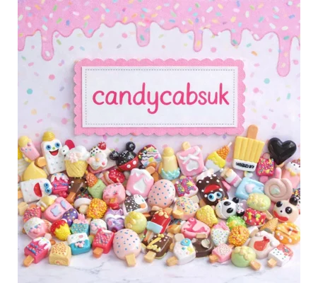 20 Pcs Ice Cream Cone Lollys Popsicle Resin and Clay Cabochons Flatback 10mm-30mm
