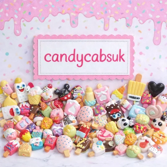 20 Pcs Ice Cream Cone Lollys Popsicle Resin and Clay Cabochons Flatback 10mm-30mm