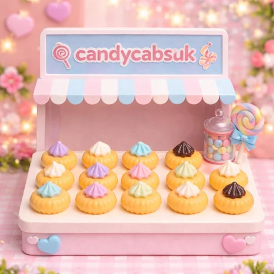 6 Pcs Realistic Prop Display FAKE Iced Gems Biscuits Cookies Cakes Treats Resin Cabochons