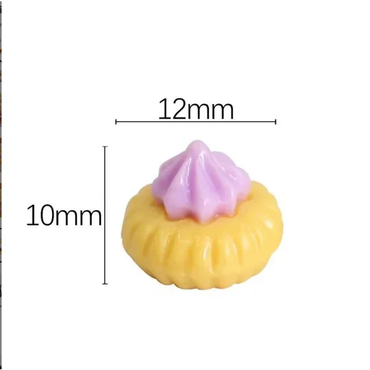 6 Pcs Realistic Prop Display FAKE Iced Gems Biscuits Cookies Cakes Treats Resin Cabochons