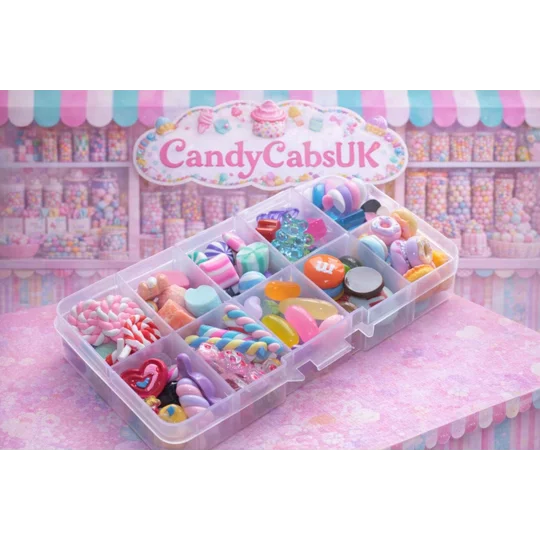 100 pcs mixed MINI Colourful Mix Sweets Candy Resin 3D Cabochons Fake Food With storage box fun craf