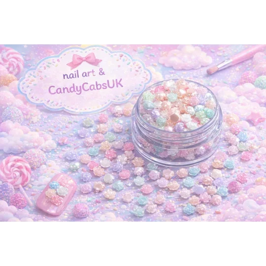100 Pcs SUPER TINY 4mm Pastel & Bright pearlescent Mixed Resin Roses Flower For Nail Art Charms Resi