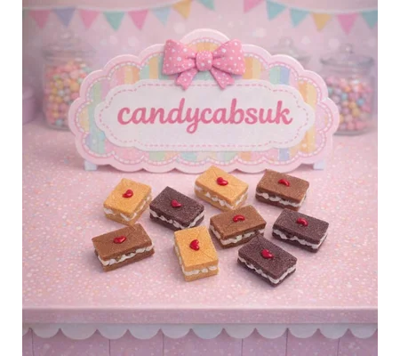 6 Pcs Realistic Prop Display FAKE Cookies Biscuits Wafer Treats Resin Cabochons