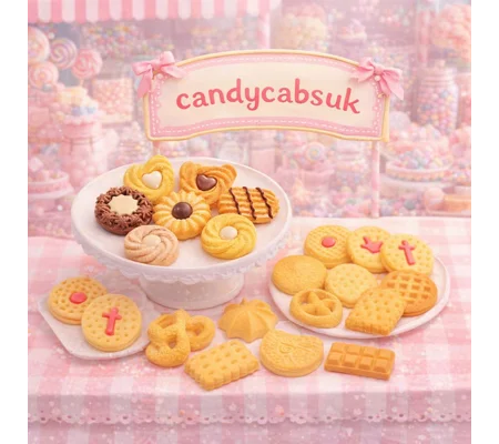 20 Pcs Realistic Prop Display FAKE Cookies Biscuits Wafer Treats Resin Cabochons