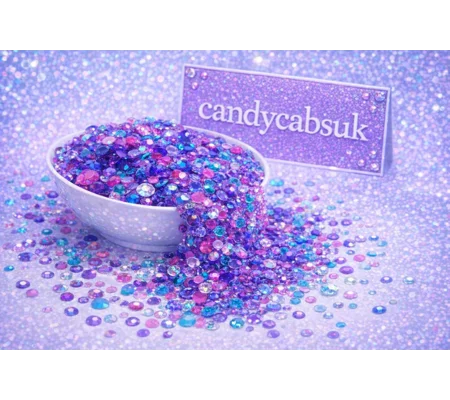 Unicorn Rainbow Mixed 1000pc Acrylic Resin JELLY Rhinestone Gems Nail 3mm-5mm