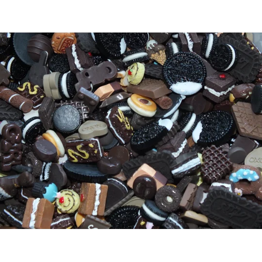 HUGE LOT 100 Pcs Bulk Buy Wholesale Fake Chocolate Cookie Biscuit Choc a holic Mixed Sweets Candy Fo