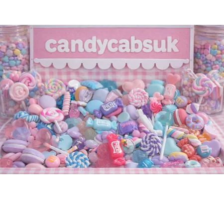 50 Pcs Cute Sweet Shop Fun Candy Resin & Clay Candy Chocolate Lollipop Sweets Fake Flatback/3D Fake