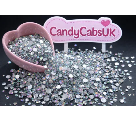 Crystal Clear AB Sparkle Mixed 1000pc Acrylic Resin JELLY Rhinestone Gems Nail