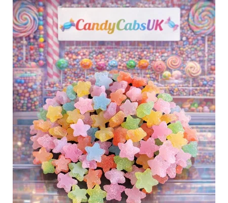 20 Pcs Super REALISTIC FAKE Food Jelly Tots Gummi Frosted Candy Star Sweets Resin Food Kawaii 3D Fla