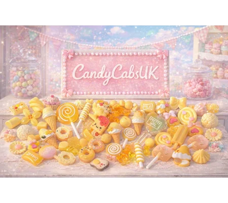 Yellow Theme 50 Pcs Bulk Buy Wholesale Fake Sweets Flump Candy Lollipop Polymer Clay Handmade Fake F
