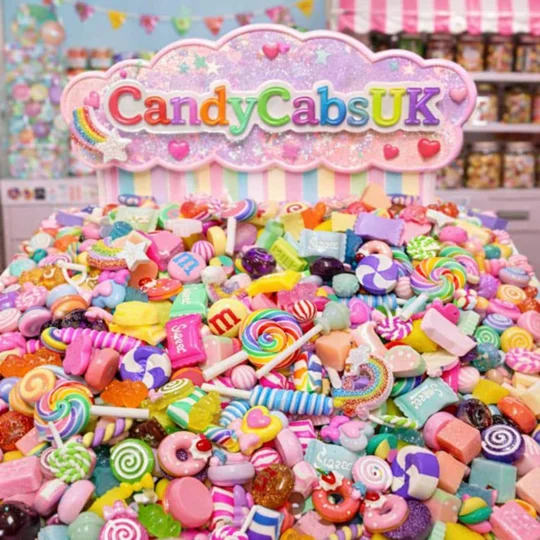 50 Pcs Fun Mixed Candy Resin Sweets Fake Flatback Food Cabochon