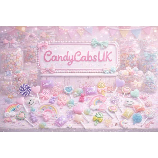 50 Pcs Cute Rainbow Candy Land FAKE Sweets Food Lollypops Lollipops Kawaii Flatback 3D Cabochon Clay