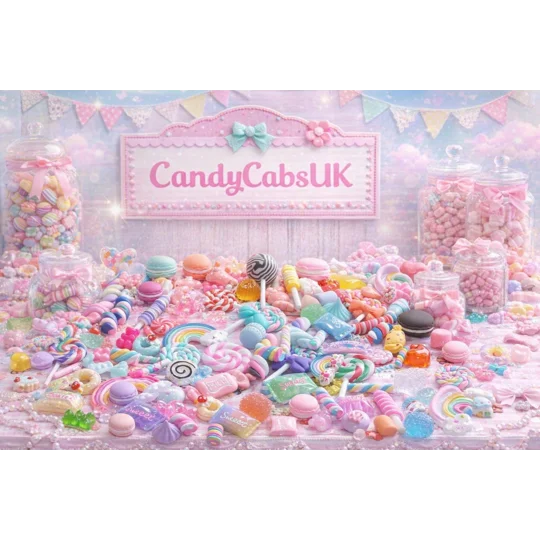 50 Pcs Luxury Candy Mixed FAKE Sweets Lollipop Macaroon Flumps Silicone Rainbows Resin & Clay