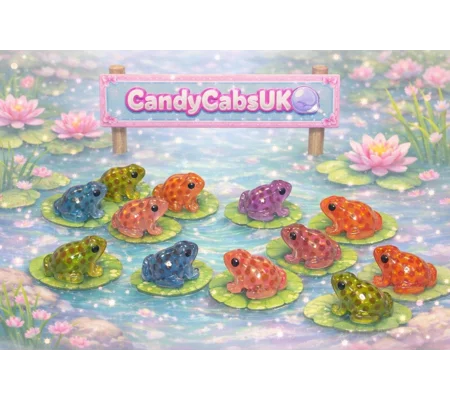 5pcs Exclusive Cute Speckled 3D NOT FLATBACK Resin acrylic plastic Frogs Translucent Garden or Lands