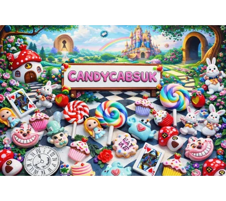 20 Pcs Wonderland Mixed Resin Clay Wood Flatback & 3D Cabochons Craft Playing Cards Eat Me Cake Cat