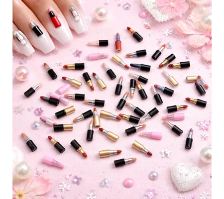 10 Pcs Mixed TINY Lipsticks For Nail Art Charms Resin Craft DIY So small and cute! 11mm