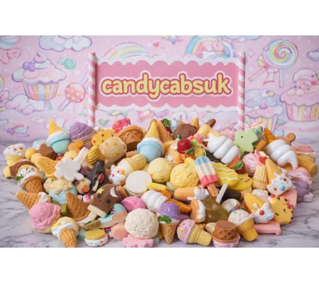 50 Pcs Ice Cream Lolly Popsicle Dessert FAKE Food Prop Display Candy Resin Flatback & 3D Cabochons S