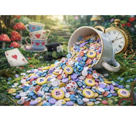 20g Bag Exclusive "Alice" Tea Party Polymer Clay Sprinkles Slices Nail Art Slime Filler Bunny Eat Me