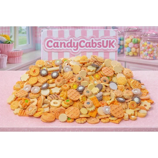 20 Pcs Bread Cakes Cookies Snacks Biscuits Mixed Candy Resin Fake Flatback Food Cabochon