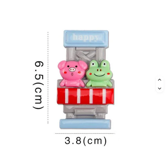 Extra Large 5 Pcs Fairground Circus Carousel Train Amusement Park Themed Flatback Resin Cabochons ap