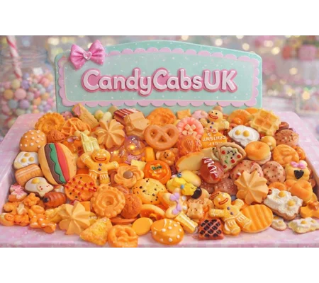 50 Pcs Bread Cakes Junk Food Snacks Biscuits Mixed Candy Resin Sweets Fake Flatback Food